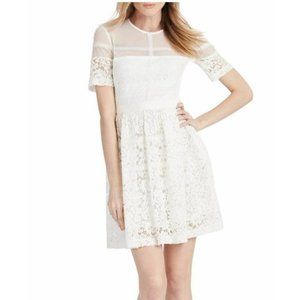 Donna Morgan Illusion Yoke Lace Fit & Flare Dress
